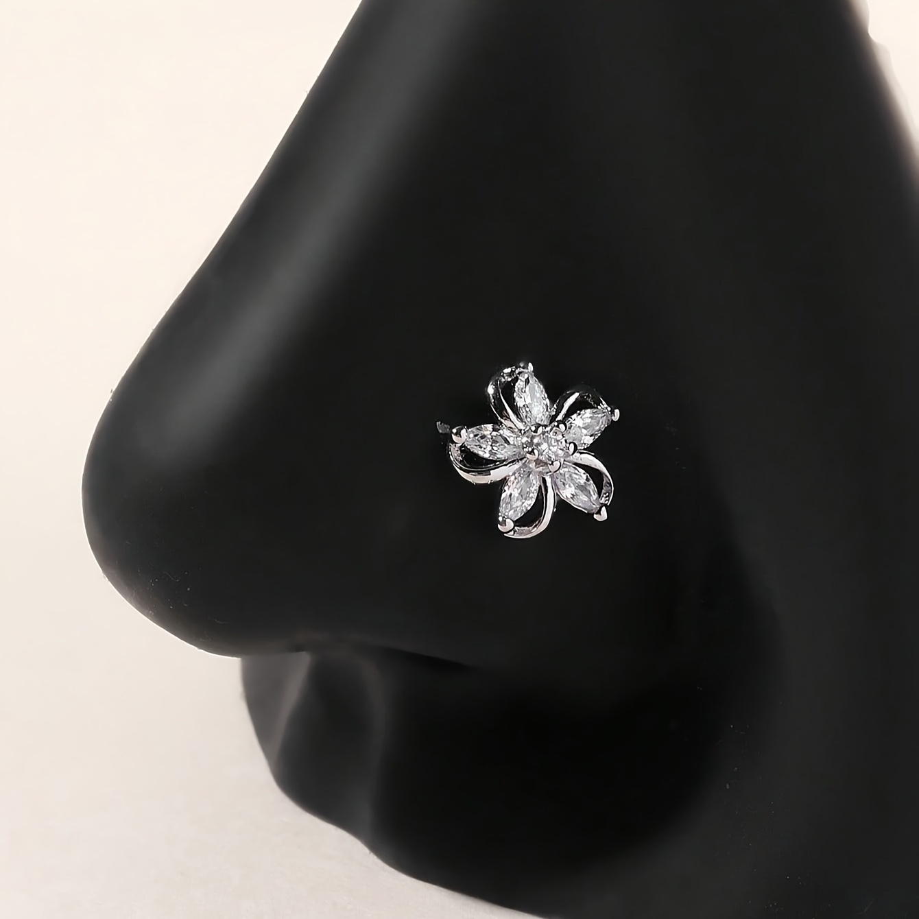 Golden Flower Nose Stud for Daily Wear